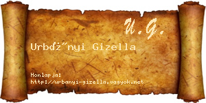 Urbányi Gizella névjegykártya