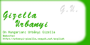 gizella urbanyi business card